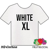 Fruit of the Loom HD Cotton T-shirt - White - XL