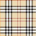 Printed Pattern Vinyl - Glossy - Beige Plaid Small 12" x 12" Sheet