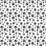 Printed Pattern Vinyl - Glossy - Paw Prints 12" x 12" Sheet