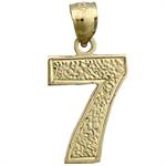 14k gold number 7 charm