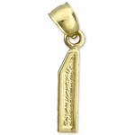 14kt yellow gold sport number pendant