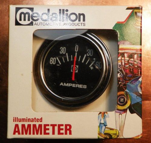 Nos 60 amp illuminated ammeter 6v 12v medallion 62-720 hot rod rat rod scta nhra