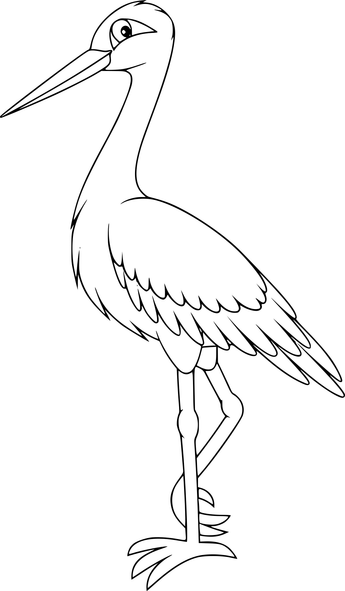 Coloriage cigogne