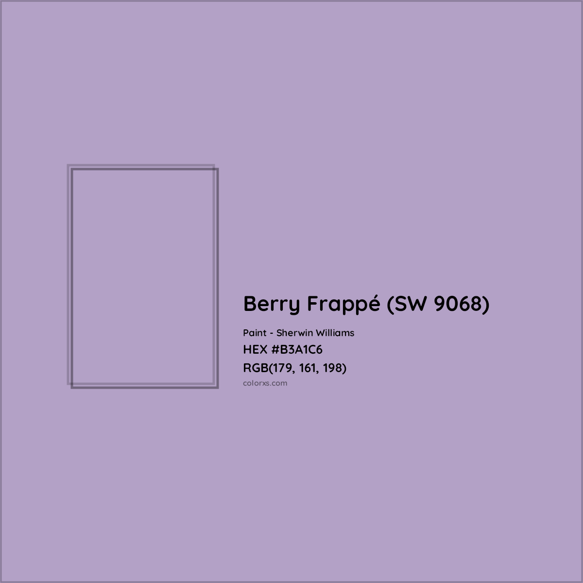 HEX #B3A1C6 Berry Frappé (SW 9068) Paint Sherwin Williams - Color Code