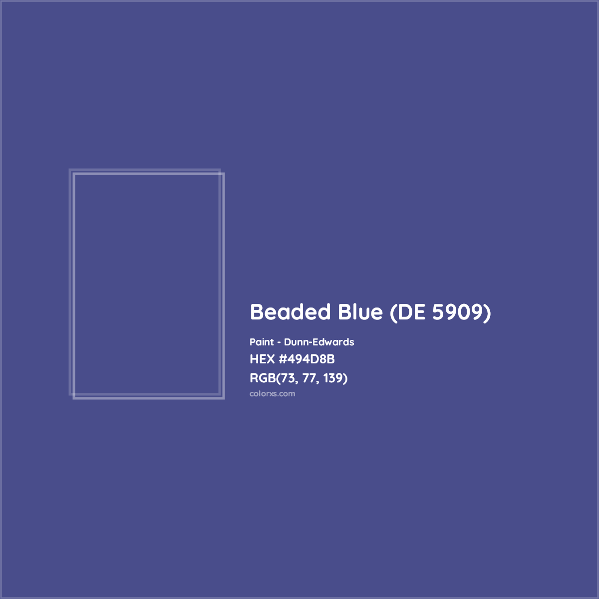 HEX #494D8B Beaded Blue (DE 5909) Paint Dunn-Edwards - Color Code