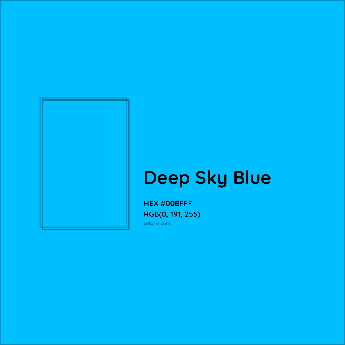 HEX #00BFFF Deep Sky Blue Color - Color Code