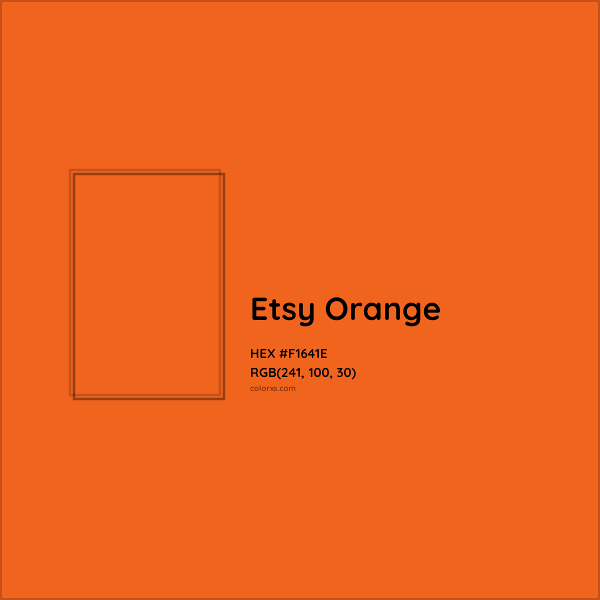 HEX #F1641E Etsy Orange Other Brand - Color Code