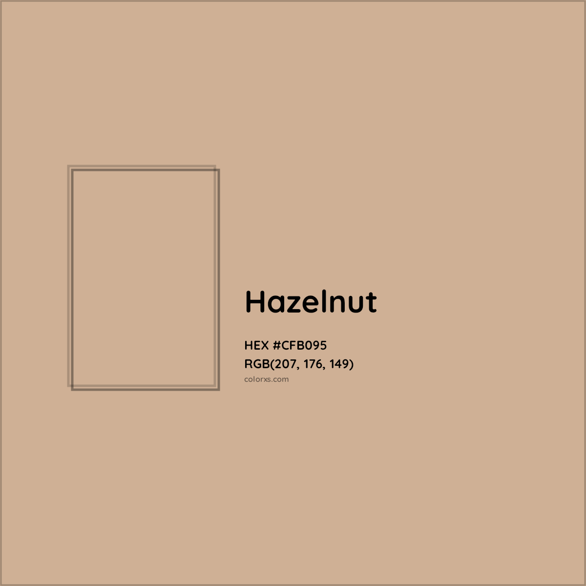 HEX #CFB095 Hazelnut Color - Color Code