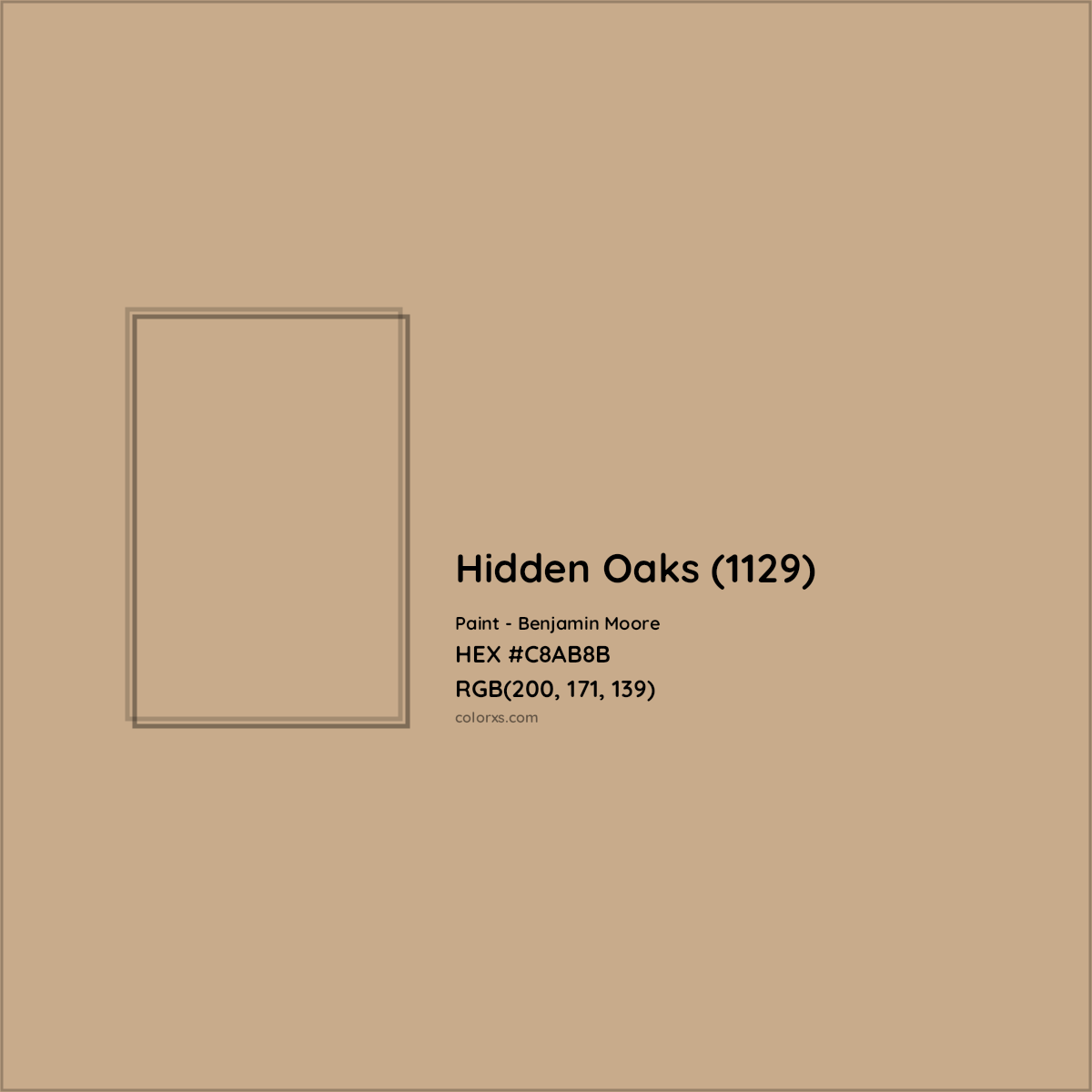 HEX #C8AB8B Hidden Oaks (1129) Paint Benjamin Moore - Color Code