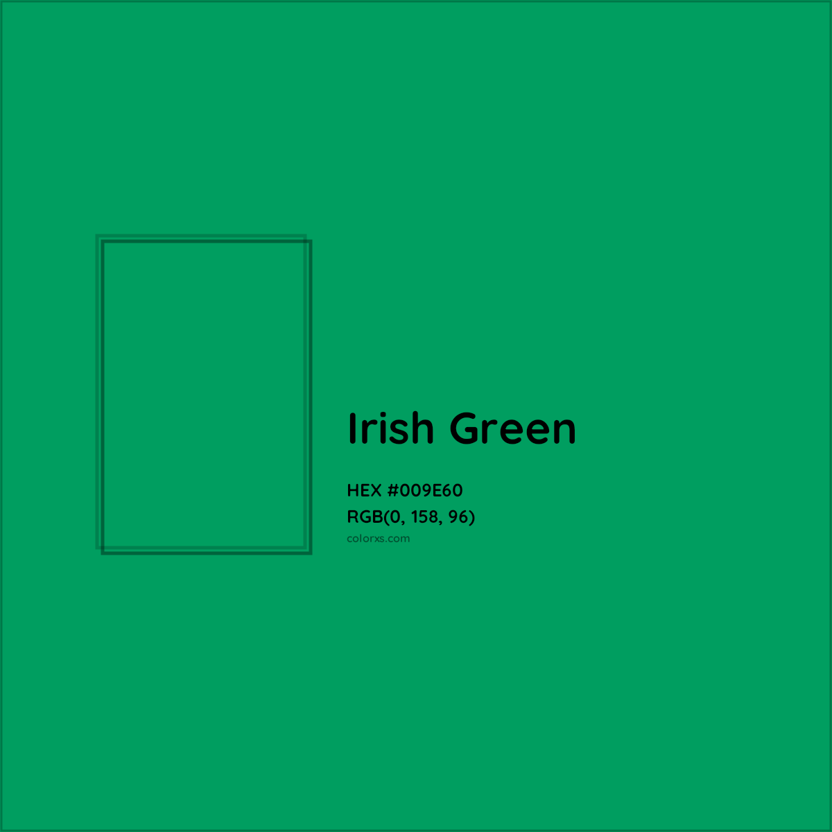 HEX #009E60 Irish Green Other Flag - Color Code