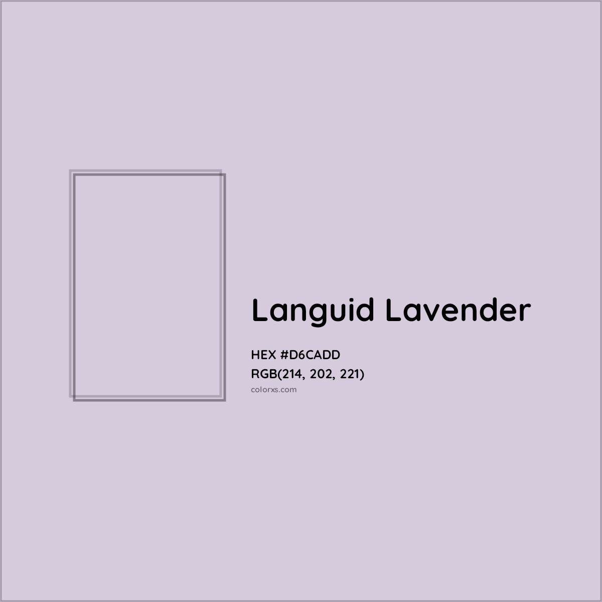 HEX #D6CADD Languid Lavender Color - Color Code