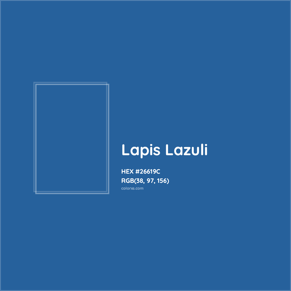 HEX #26619C Lapis Lazuli Color - Color Code