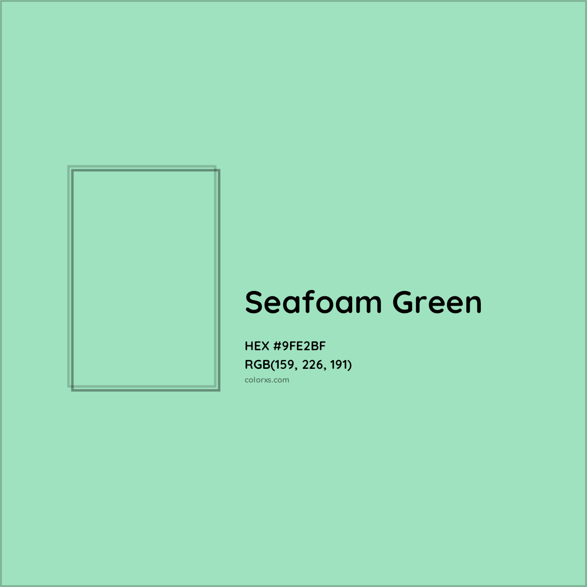 HEX #9FE2BF Seafoam Green Color - Color Code