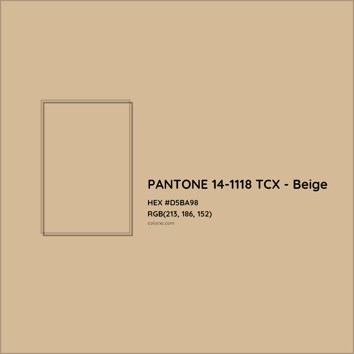 HEX #D5BA98 PANTONE 14-1118 TCX - Beige CMS Pantone TCX - Color Code