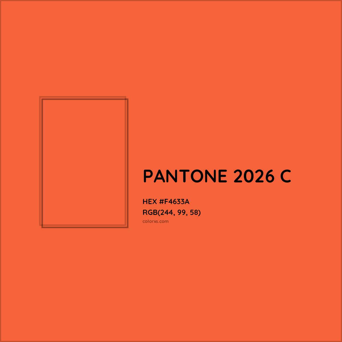 HEX #F4633A PANTONE 2026 C CMS Pantone PMS - Color Code