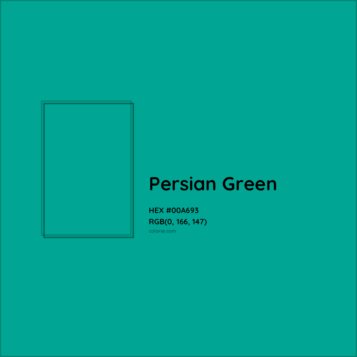 HEX #00A693 Persian Green Color - Color Code