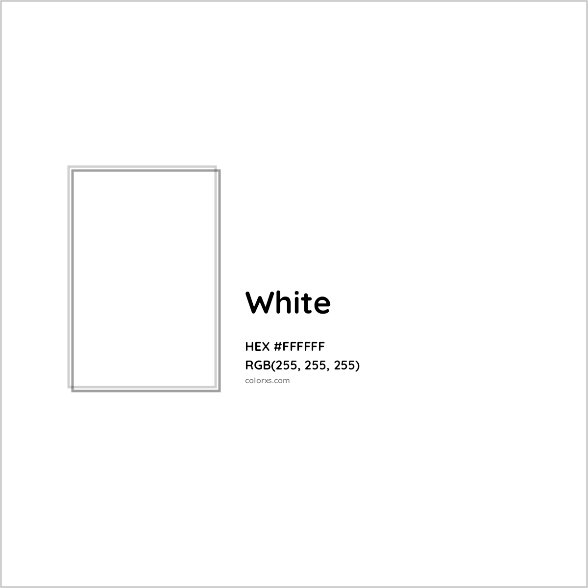 HEX #FFFFFF White Color - Color Code