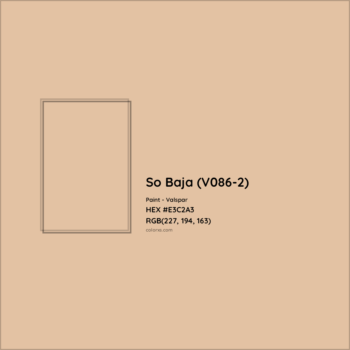 HEX #E3C2A3 So Baja (V086-2) Paint Valspar - Color Code