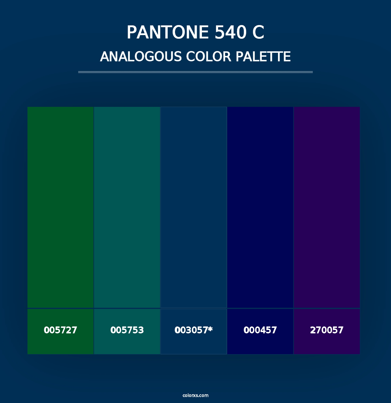 PANTONE 540 C - Analogous Color Palette