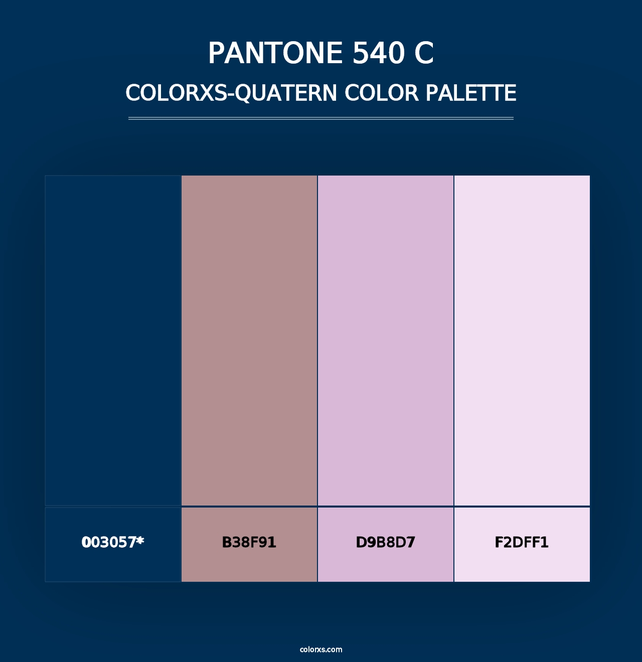 PANTONE 540 C - Colorxs Quad Palette