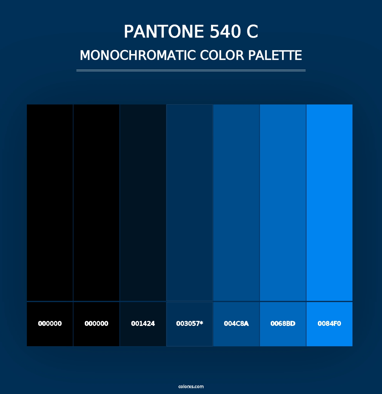 PANTONE 540 C - Monochromatic Color Palette