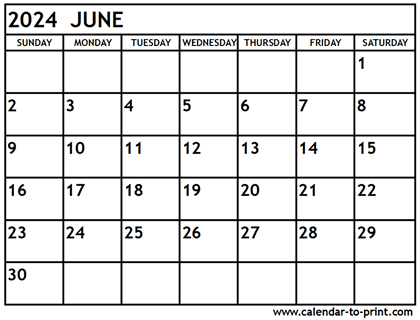 June 2024 calendar