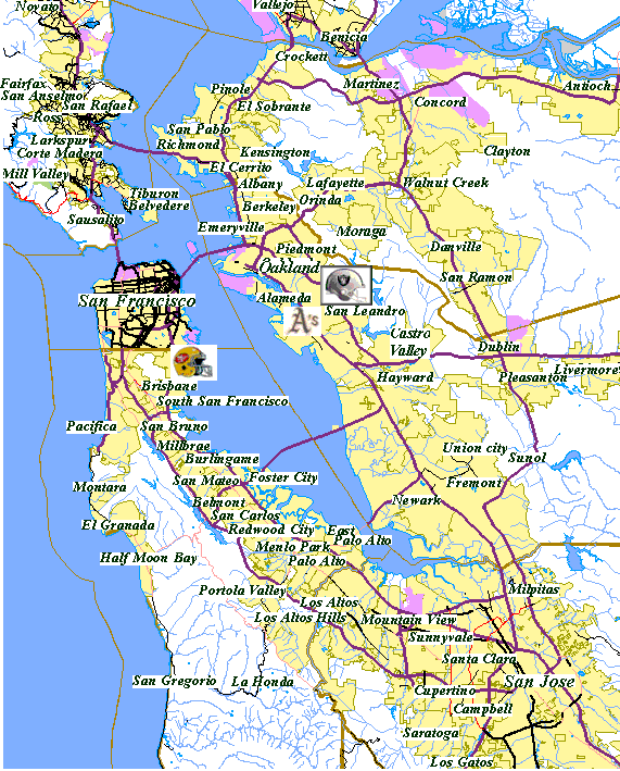 San Francisco On California Map - World Map