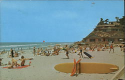 Scene at Moonlight Beach Postcard