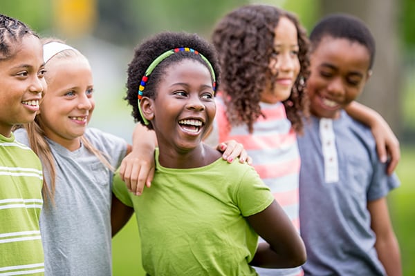 Group of smiling kids.