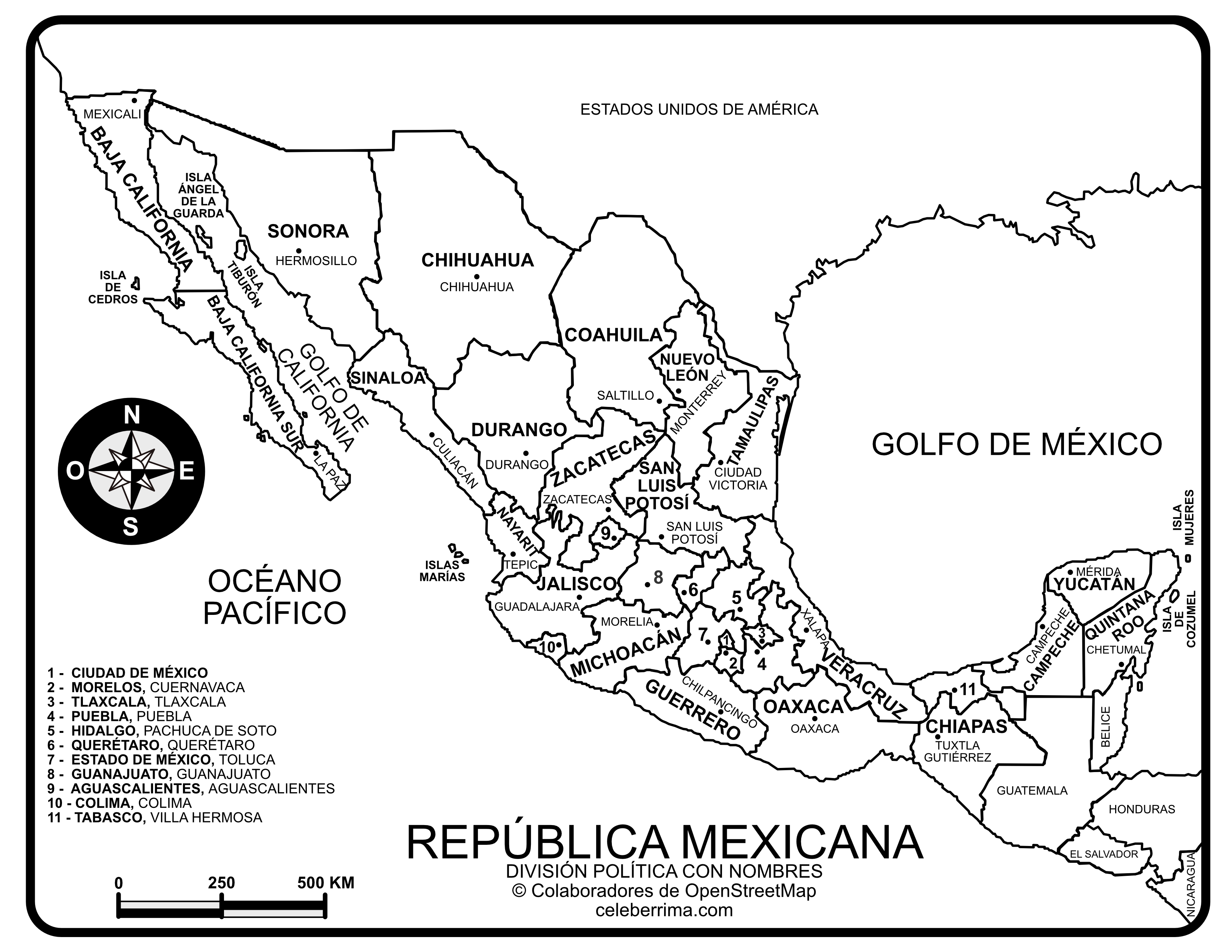 bilden schließen Nachfolger mapa republica mexicana con nombres Null ...