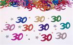 Number 30 Shaped Confetti, Multicolored