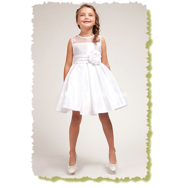 "Daria" Satin Flower Girl Dress