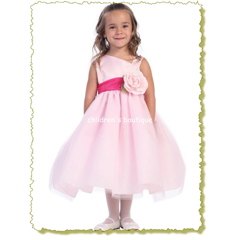 "Penny" Satin Flower Girl Dress