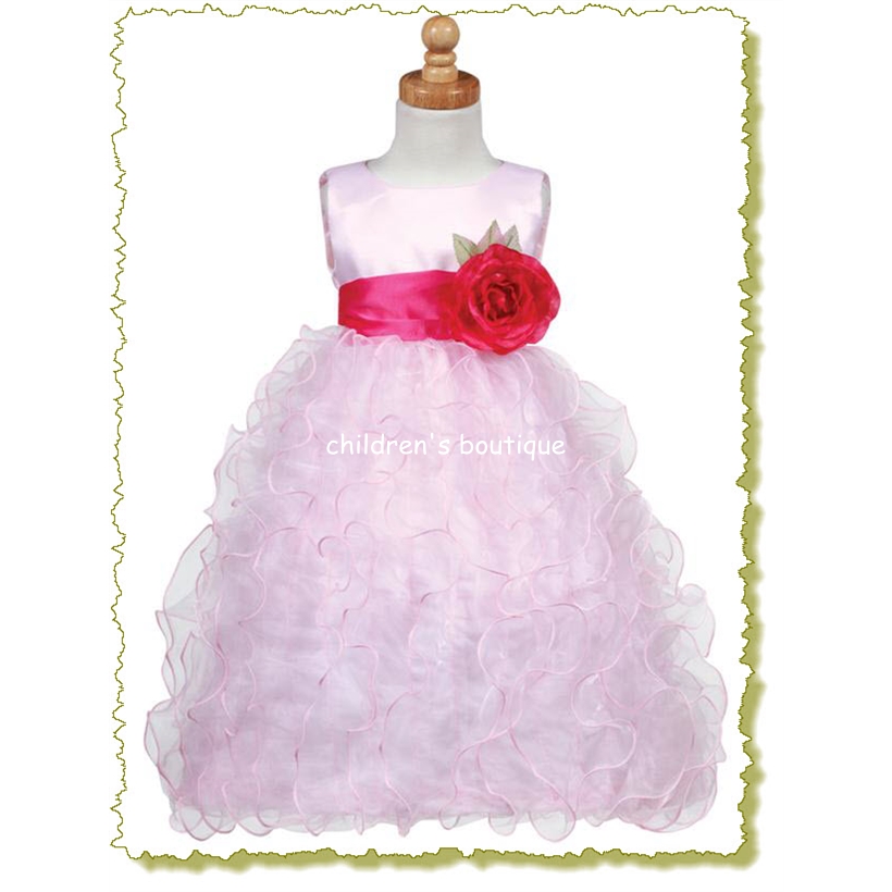 Ruffled Organza Flower Girl Dress