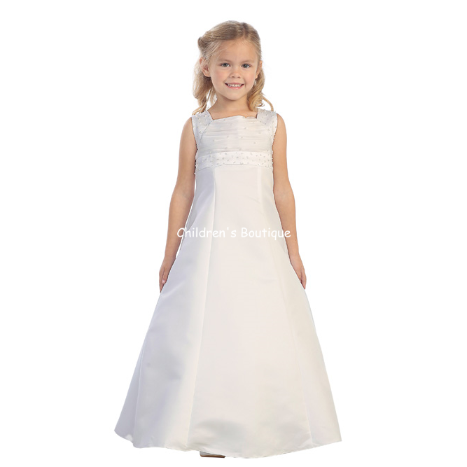 Embroidered Flower Girl Dress