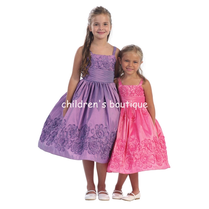 "Fiona" Taffeta Flower Girl Dress