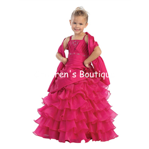 Beaded Taffeta Pageant Dress