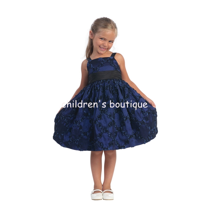 "Emma" Satin Flower Girl Dress