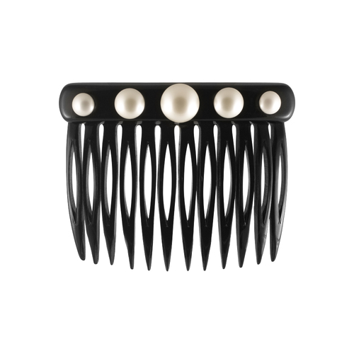 Paris Mode Pearl Top Side Comb Black