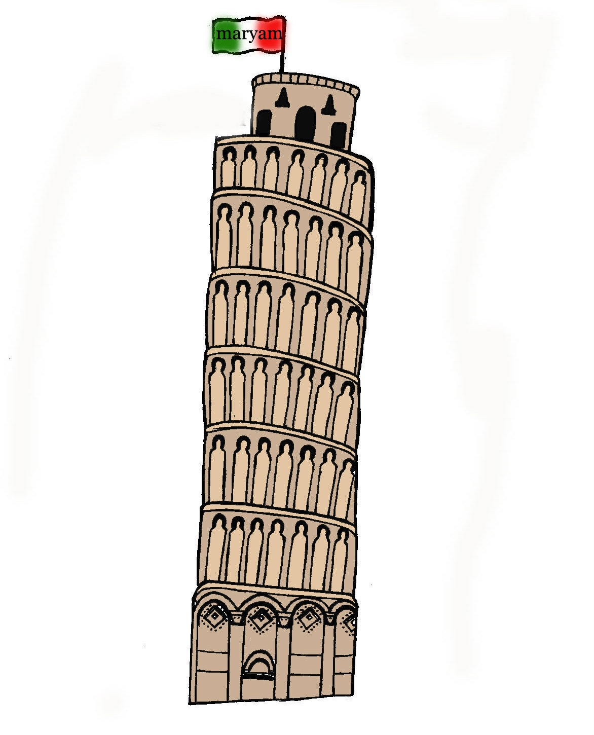 Arriba 102+ Foto La Torre De Pisa Dibujo Alta Definición Completa, 2k, 4k