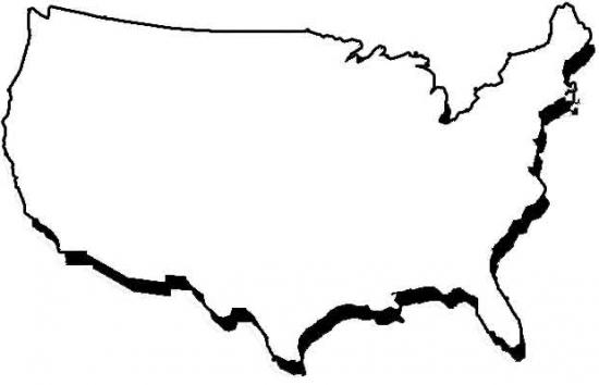 Us Map Outline With Names - Map of world