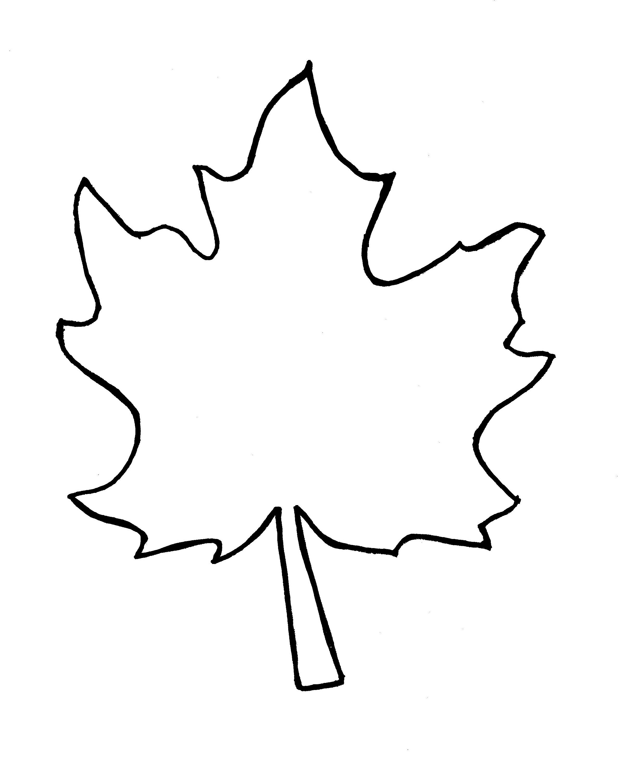 Printable Leaf Outline