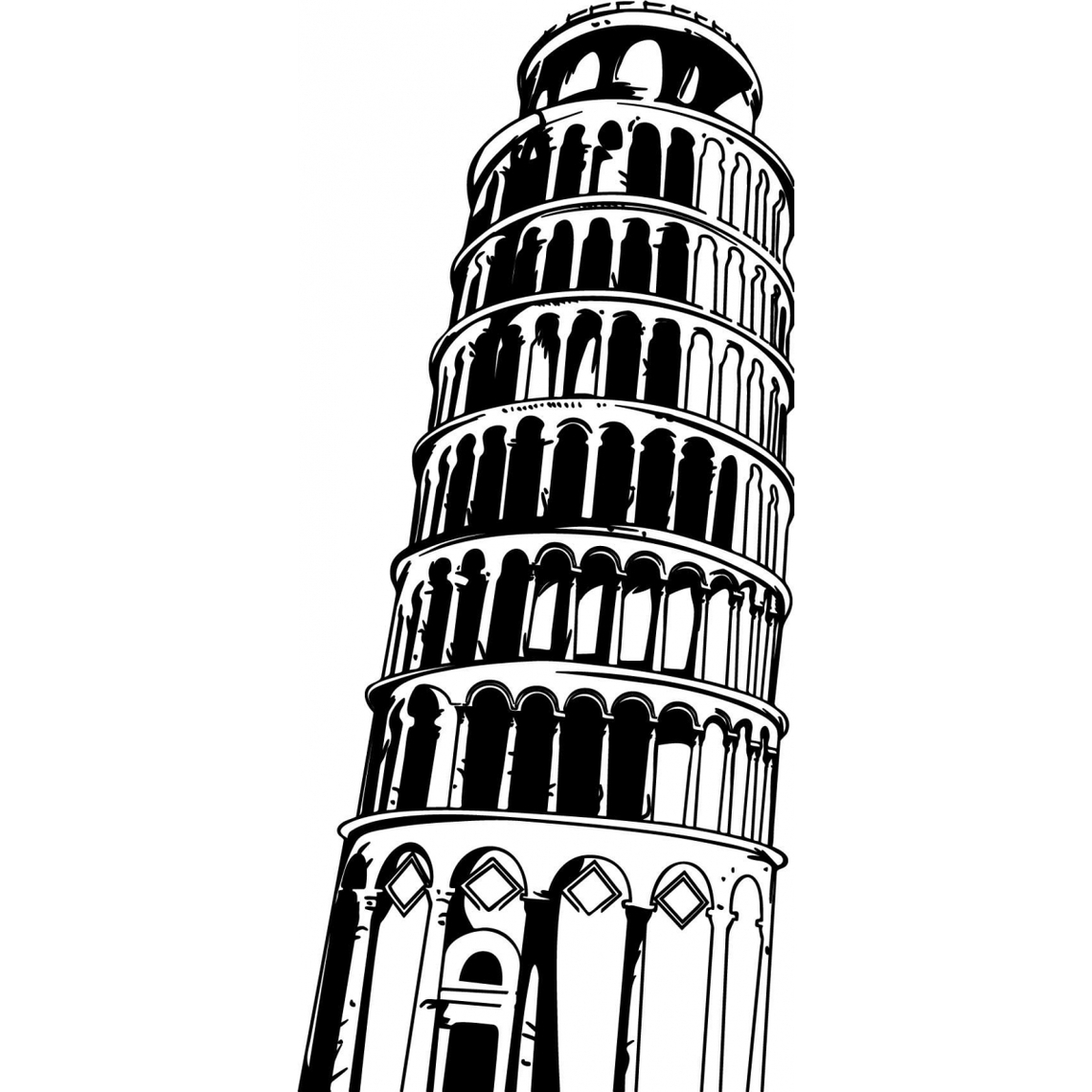 The Leaning Tower Of Pisa Clipart Free