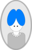 Grandma W Blue Hair Clip Art