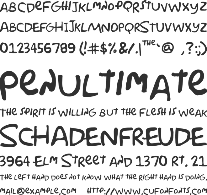 Simpsonfont font preview