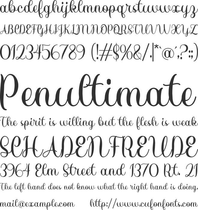 Elok font preview