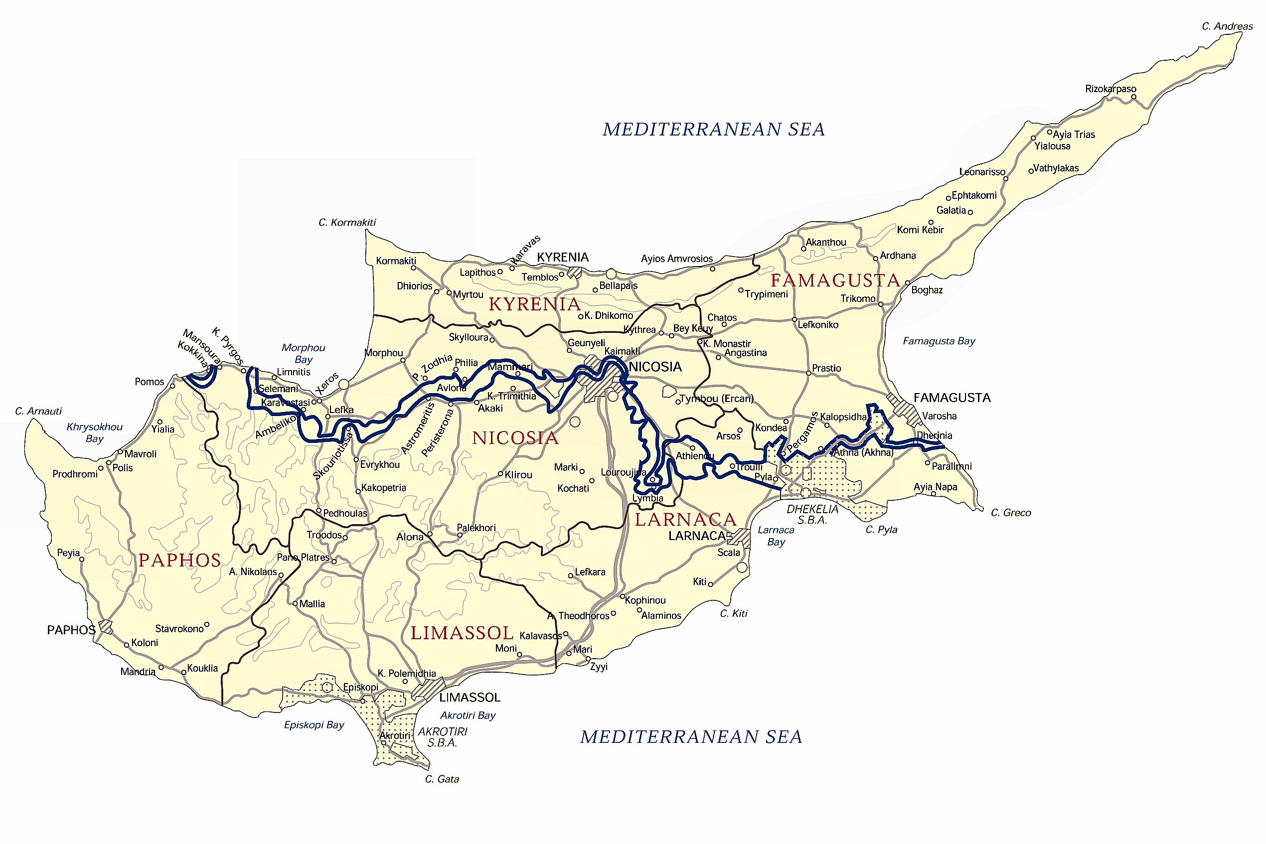 cădere brusca catastrofic Burghiu cyprus harta foarfece Doar revărsat ...