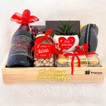 Unforgettable Anniversary gifts hamper for him with chocolates, perfume, Belt, And More.