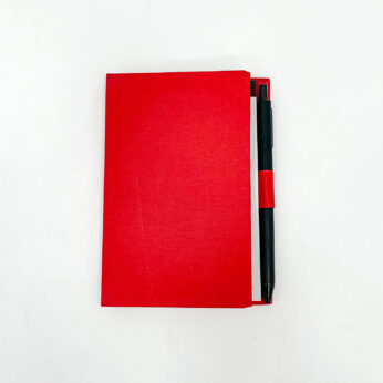 Compact Red Notebook with Pen Holder – Stylish & Portable Writing Companion