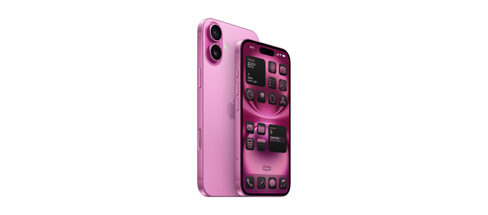 6.7 inch iPhone 16 Plus & 6.1 inch iPhone 16 in Pink